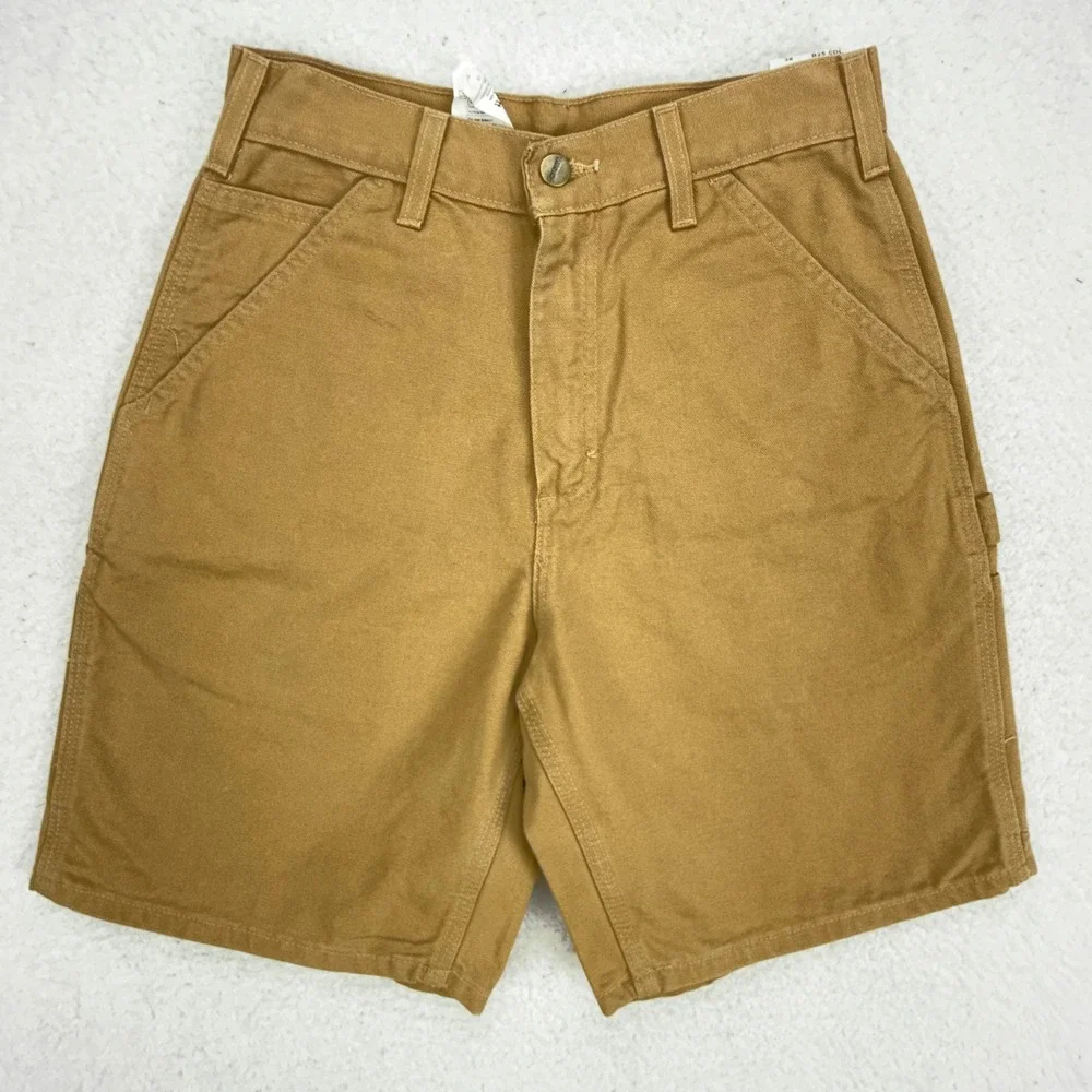 Carhartt Washed Duck Work Shorts Mens 28 B25 SDL Saddle Brown NWT NOS